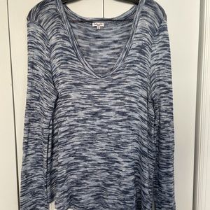 Splendid Long Sleeve Blue Sweater, Small